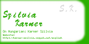 szilvia karner business card